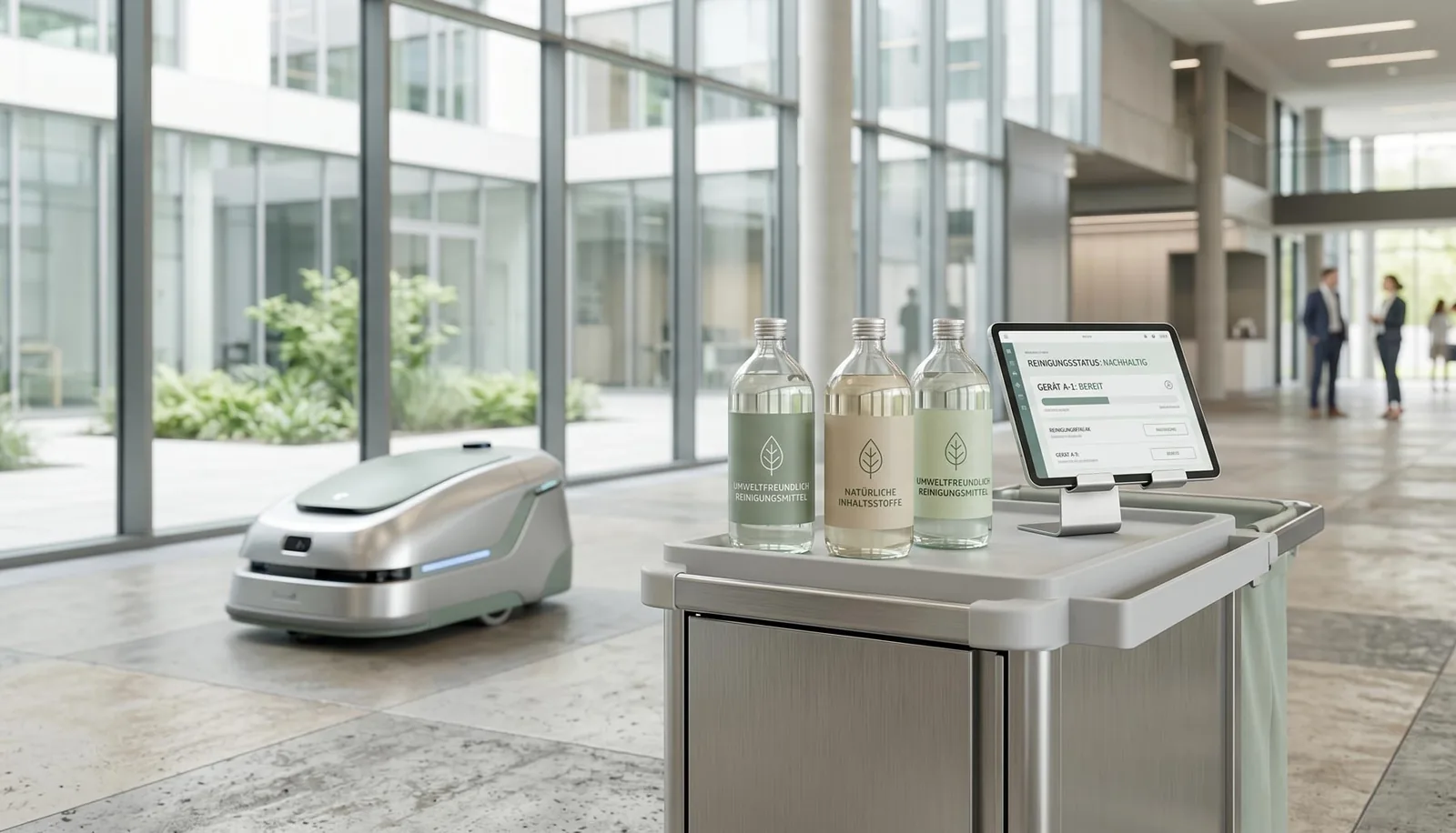 Nachhaltige Reinigungsmittel und moderne Servicetechnik – umweltbewusster Facility Service durch NEUBO